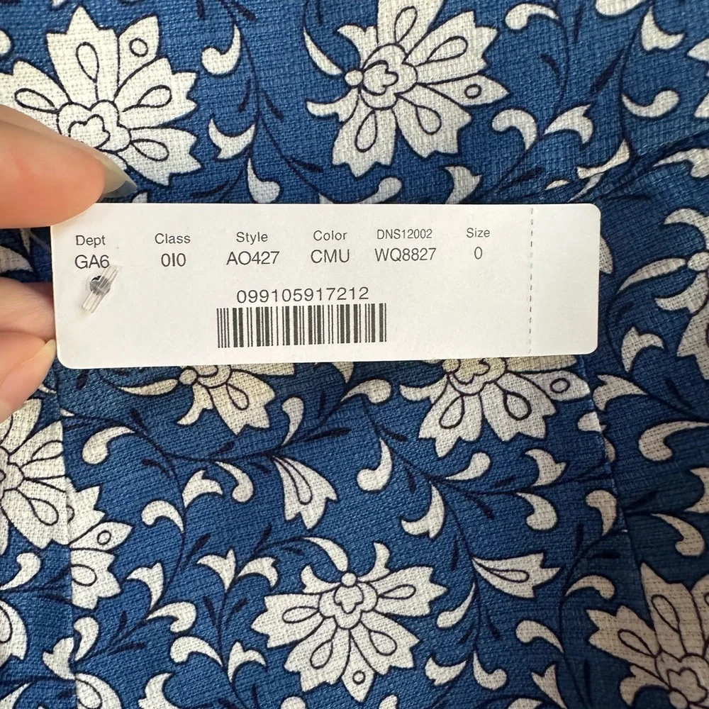 J.Crew Blue Floral Print Women’s Shorts NWT Size 0